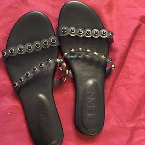 Black Studded Women's Sandals